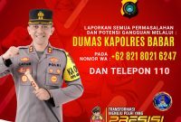 Ingin Laporan Respon Cepat ke Polres Babar? Hubungi Nomor Ini