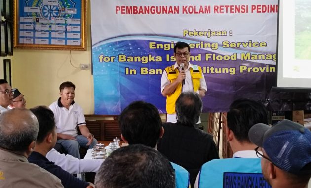 Balai Wilayah Sungai Babel Sudah “Tancap Gas” Bangun Kolam Retensi Pedindang