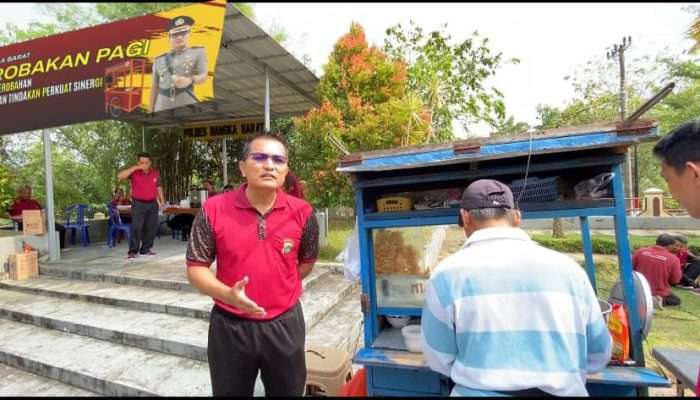 Polres Bangka Barat Main Gerobakan Pagi dan Sore