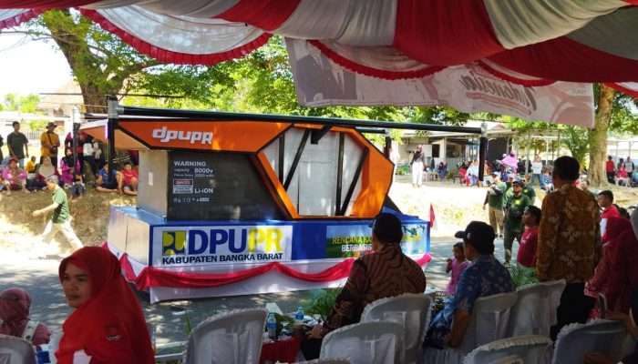 Dinas PUPR Bangka Barat Juara Pertama Mobil Hias, Begini Konsepnya