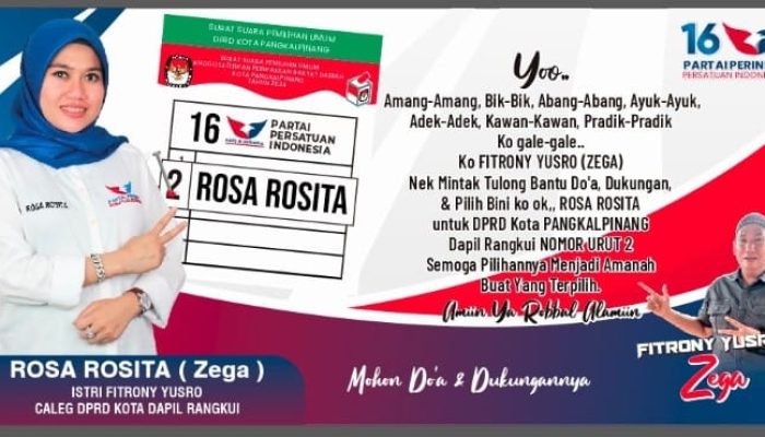 Rosa Rosita akan Perjuangkan Kesejahteraan Rakyat