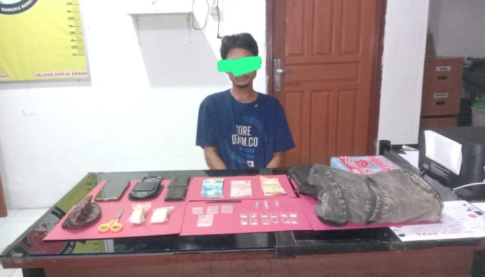 Pria Asal Tempilang Pesta Sabu, Polisi Temukan Belasan Paket Narkoba
