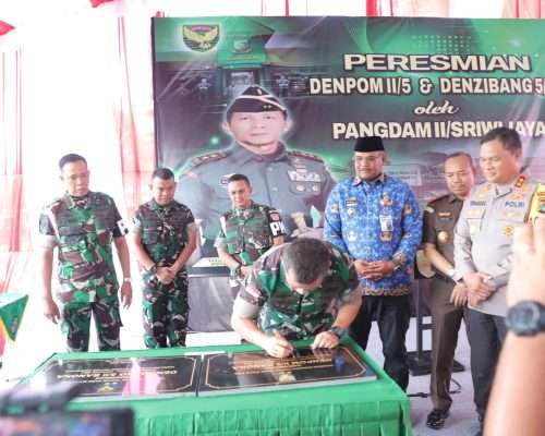 Pj Gubernur Hadiri Peresmian Denpom II/5 dan Denzibang 5/II Bangka