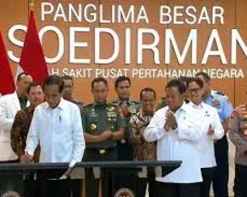 Prabowo Dampingi Jokowi Resmikan RSPPN Jenderal Soedirman