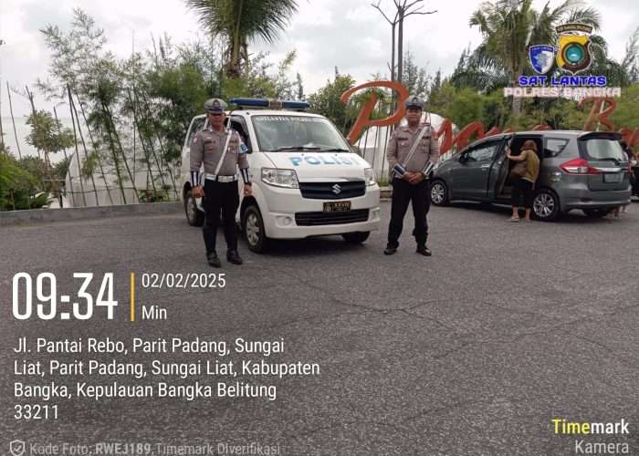 Satlantas Polres Bangka Patroli Disejumlah Wisata