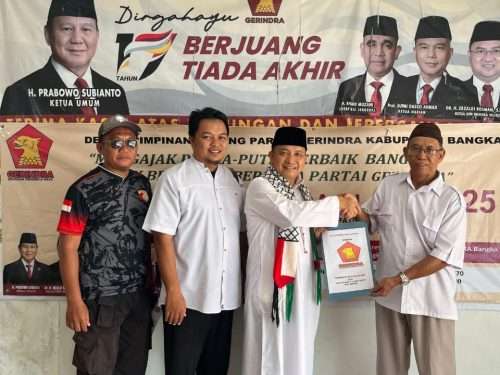 Aksan Visyawan Daftar Bacalon Bupati Bangka Lewat Gerindra, PKS Siap Bangun Koalisi
