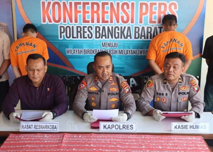 Kapolres Bangka Barat Ungkap Kasus Narkotika, 489 Paket Sabu Diamankan