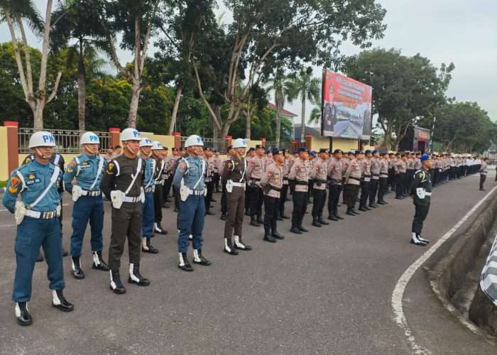 Lanal Babel Ikut Apel Operasi Patuh Menumbing 2025 di Mapolda