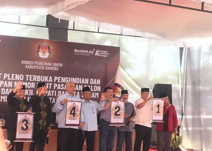 KPU Bangka Tetapkan Nomor Urut Paslon,