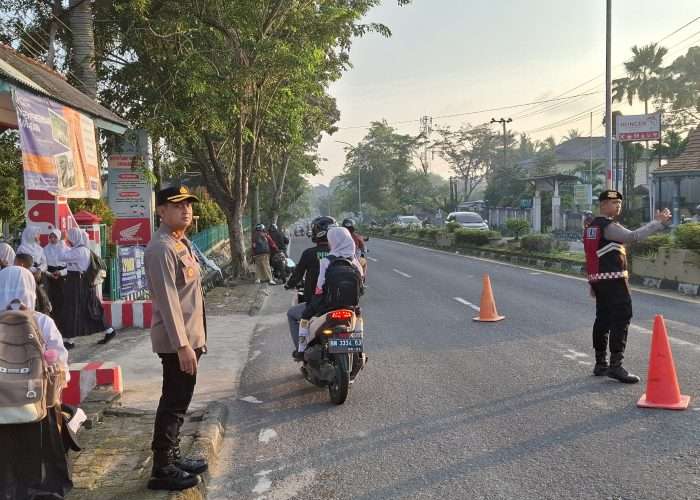 Satlantas Polres Bangka Gencar Atur Lalin dan Imbau Warga Tertib