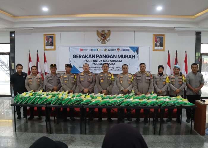 Warga Serbu Polres Bangka, 500 Kantong Beras Murah Ludes dalam Hitungan Jam