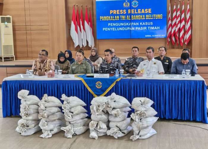 50 Ton Timah Ilegal Nyaris Lolos ke Malaysia, Lanal Babel Gagalkan 3 Kali Penyelundupan