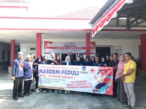 Setetes Darah untuk Negeri, NasDem Bangka Gelar Donor Darah Peringati HUT RI ke-80
