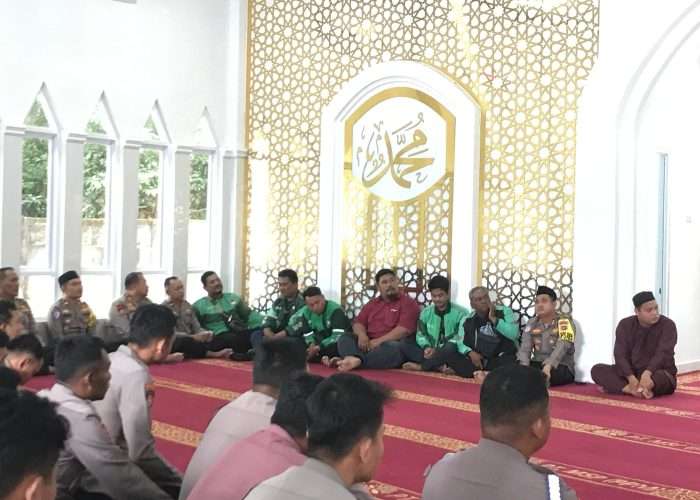 Polres Bangka Ajak Ojol dan Warga Jaga Kamtibmas Lewat Doa Bersama