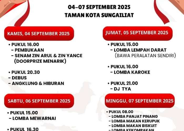 Bazar UMKM Meriahkan HUT ke-80 RI di Taman Kota Sungailiat