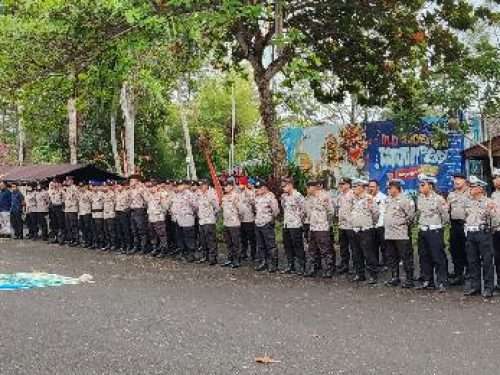 Polres Bangka Tujunkan 189 Personel Pengamanan Rapat Pleno Rekapitulasi