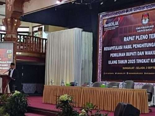 KPU Bangka Gelar Pleno Rekapitulasi Hasil Suara Pilkada Ulang 2025