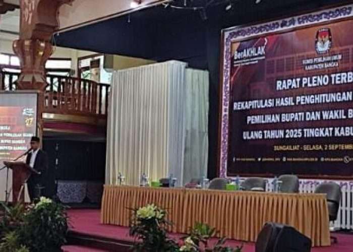 KPU Bangka Gelar Pleno Rekapitulasi Hasil Suara Pilkada Ulang 2025