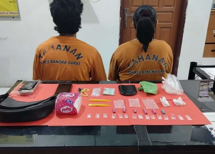 Ringkus Pasutri, Polisi Bongkar Jaringan Bandar di Mentok