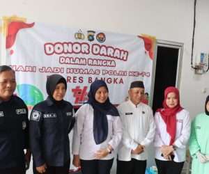 HUT ke-74 Humas Polri, Polres Bangka Gelar Donor Darah sebagai Wujud Kepedulian Sosial