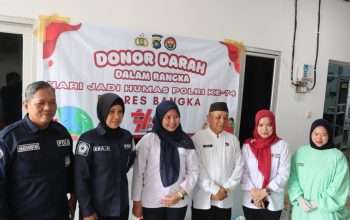 HUT ke-74 Humas Polri, Polres Bangka Gelar Donor Darah sebagai Wujud Kepedulian Sosial