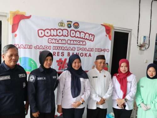HUT ke-74 Humas Polri, Polres Bangka Gelar Donor Darah sebagai Wujud Kepedulian Sosial