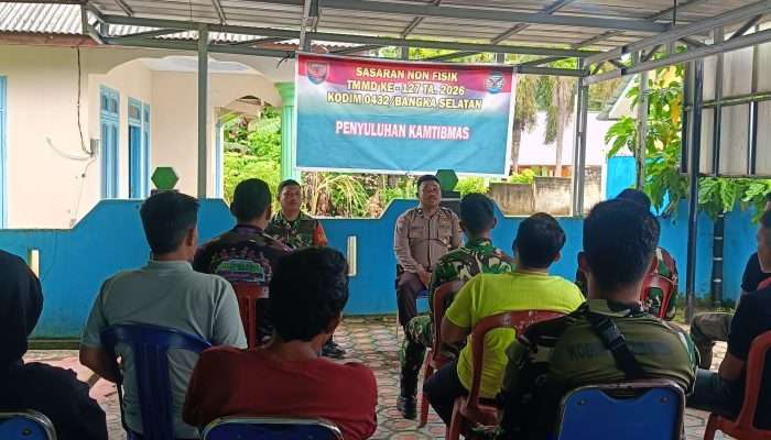 Satgas TMMD 127 Bekali Warga Desa Penutuk Soal Kamtibmas, Ini Tujuannya