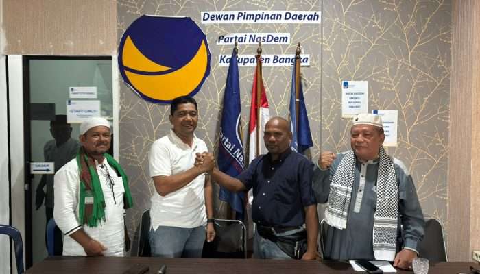 Momentum Halalbihalal, Mantan Ketua DPC Hanura Bangka Berlabuh ke NasDem
