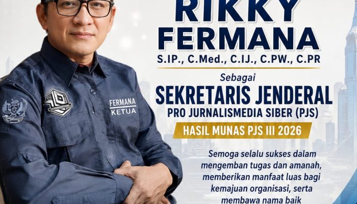 Rikky Fermana Resmi Jabat Sekjen PJS, DPC PJS Bangka: Selamat Mengemban Amanah Besar