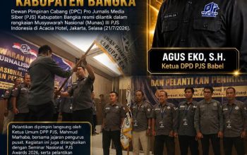 Agus Eko Ucapkan Selamat, Bojes Irawan Resmi Nahkodai DPC PJS Kabupaten Bangka