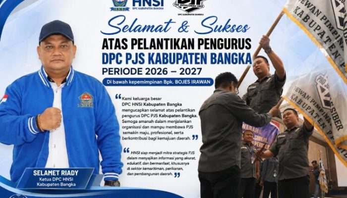 Pelantikan Pengurus PJS Bangka Disambut Positif, HNSI Siap Jadi Mitra Strategis