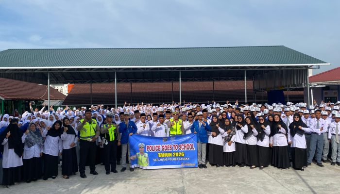 Rutin Sambangi Sekolah, Polres Bangka Sampaikan 3 Pesan untuk Pelajar