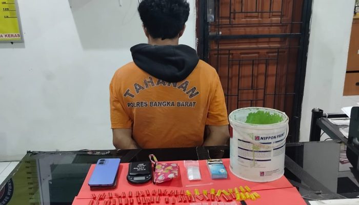 Tim Hantu Sergap Pemuda di Mentok, 59 Paket Sabu Diamankan