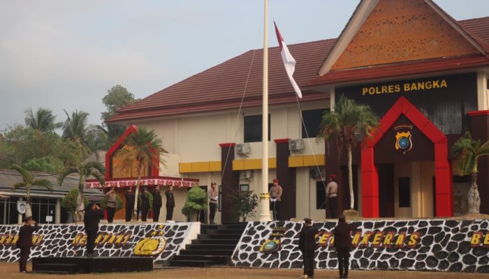 Polres Bangka Gelar Upacara HUT ke-81 RI
