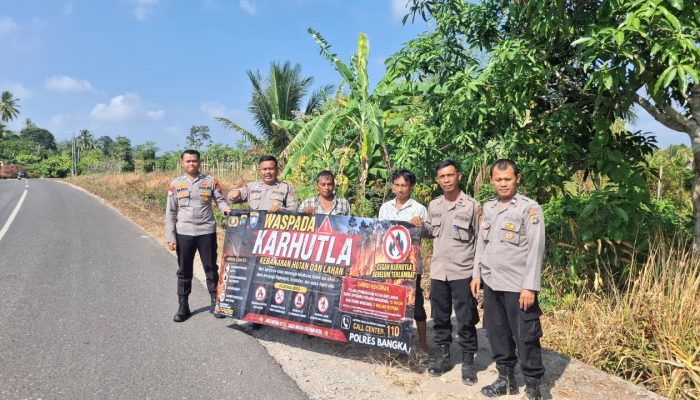 Sat Binmas Ingatkan Warga Lubuk Kelik Waspada Karhutla dan Kriminalitas