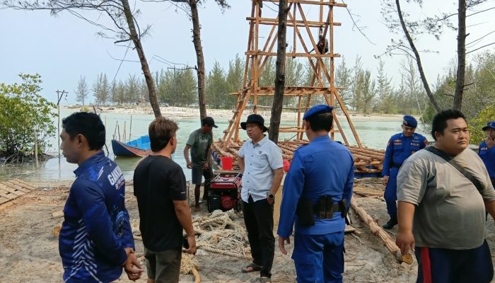 Cegah Tambang Ilegal, Satpolairud Polres Bangka Cek Pantai Batu Ampar