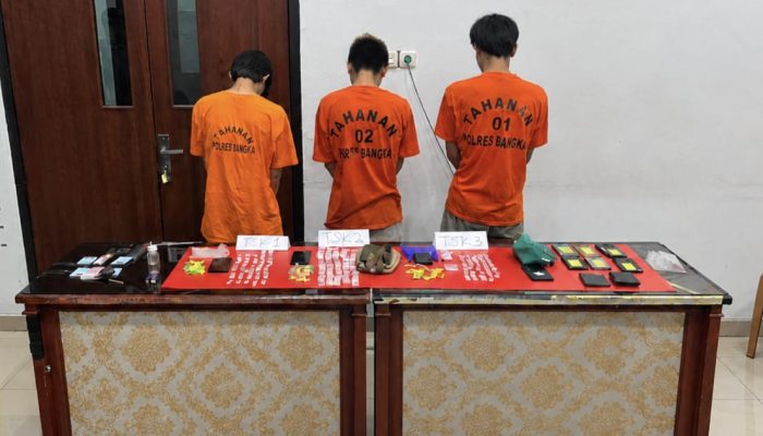 Polres Bangka Sita 145 Paket Sabu, 8 Orang Positif Narkoba