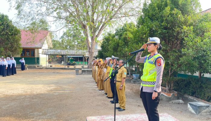 Satlantas Bangka Bekali Pelajar SMPN 3 Pemali Keselamatan Berkendara