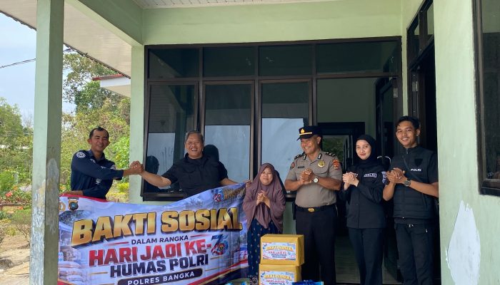 HUT Humas Polri ke-75, Humas Polres Bangka Berbagi ke Anak Panti
