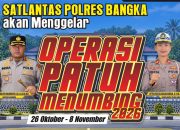Operasi Patuh Menumbing 2026 Dimulai, Berikut Pesan Kasat Lantas Bangka