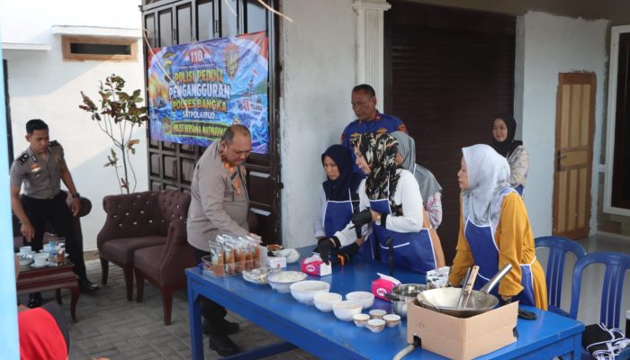 Polres Bangka Latih Ibu-Ibu Nelayan Bikin Abon Ikan, Buka Peluang Usaha